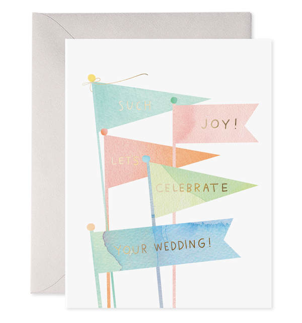 wedding flags card such joy let's celebrate your wedding bridal shower wedding shower card