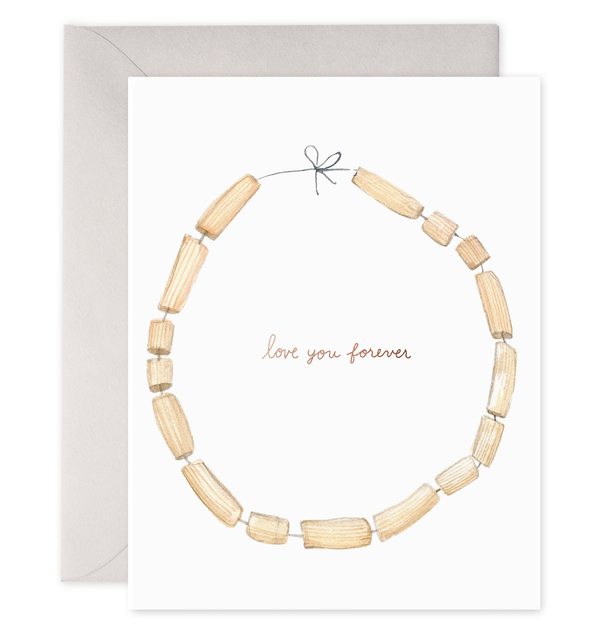love you forever macaroni necklace card for mom dad mothers day fathers day mom dad grandma grandmother aunt r 
