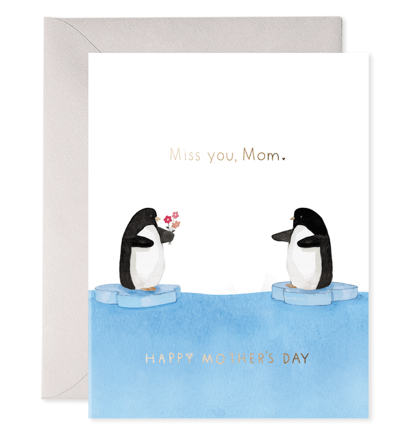 miss you mom mothers day car penguins far apart distant penguin mother's day