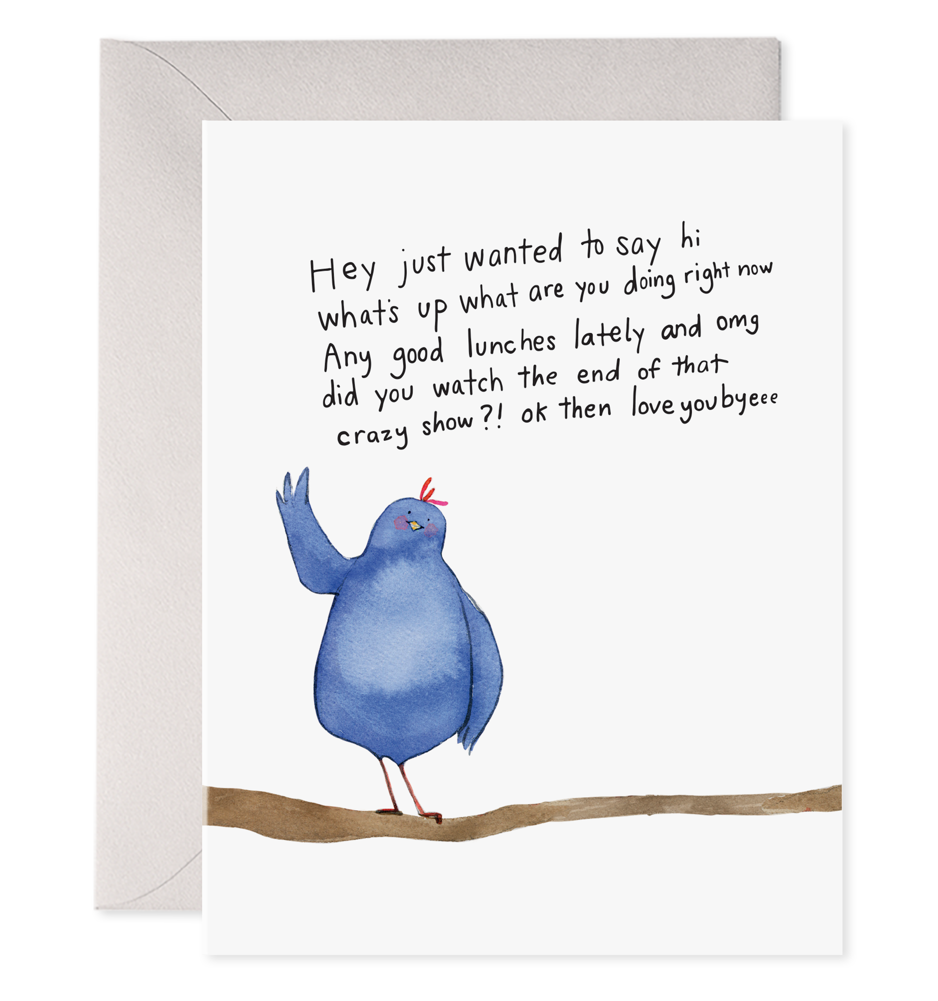 Funny Thinking of You Card, Just Because Cards for Friends, Get